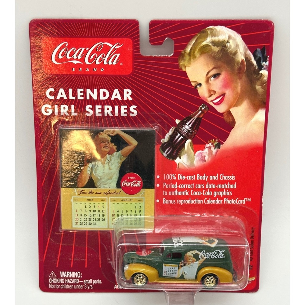 Johnny Lightning Coca-Cola 1940 Ford Sedan Delivery 1:64 Diecast Green Vtg